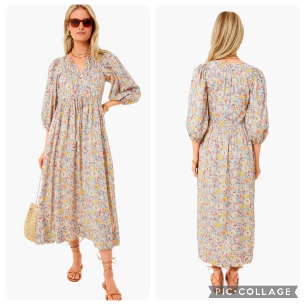 $350 THE GREAT. Spring Bloom Floral The Bonnet Dress